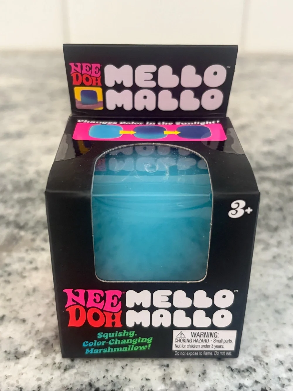 Needoh Mello Mallo Blue Squishy toy NEW Sealed Authentic Nee Doh fidget toy gift